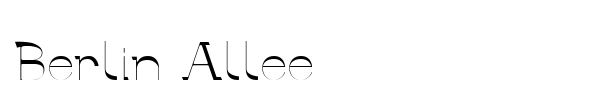 Berlin Allee font preview